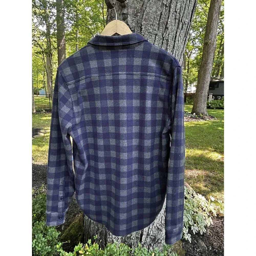 J.Crew Sea Board Soft Knit Shirt Size Small Buffalo Plaid Button Down Pockets